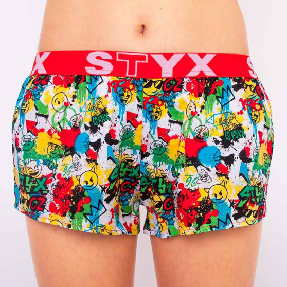 Damesboxershorts Styx kunst sport rubber emoji (T954)