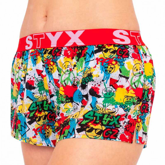 Damesboxershorts Styx kunst sport rubber emoji (T954)