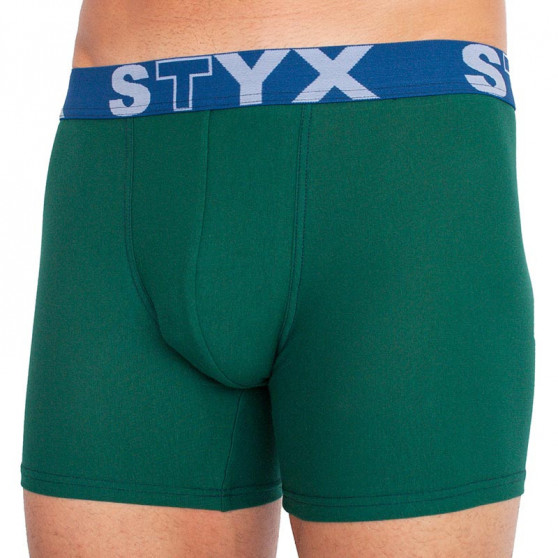 Herenboxershort Styx lang sportelastisch donkergroen (U1066)