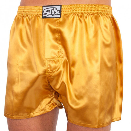 Herenboxershort Styx classic rubber satijn goud (C685)