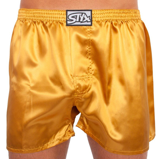 Herenboxershort Styx classic rubber satijn goud (C685)