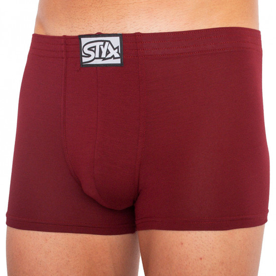 Herenboxershort Styx classic rubber bordeauxrood (Q1060)