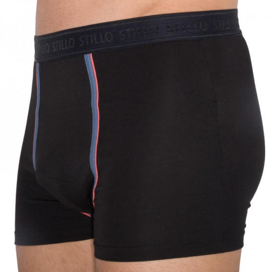 3PACK herenboxershort Stillo zwart met grijze streep (STP-0161616)