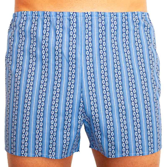 Klassieke Herenboxershort Foltýn blauw zeshoek