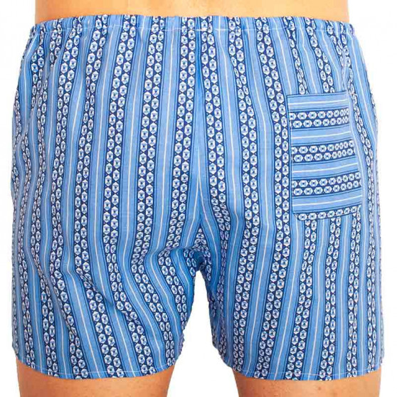 Klassieke Herenboxershort Foltýn blauw zeshoek