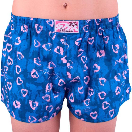 Damesboxershorts Styx art classic rubber donkerblauw hartjes (K757)