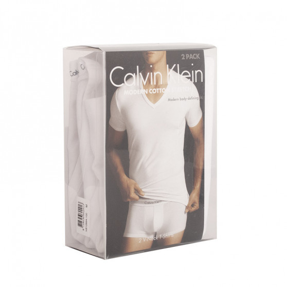 2PACK heren t-shirt Calvin Klein wit (NB1089A-100)