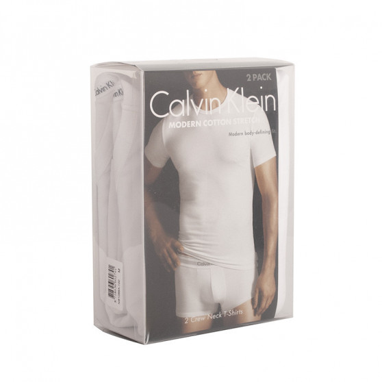 2PACK heren t-shirt Calvin Klein wit (NB1088A-100)