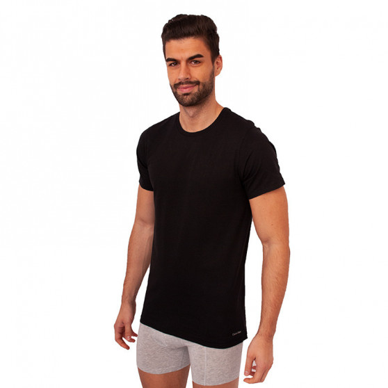 3PACK heren t-shirt Calvin Klein zwart (NB4011E-001)