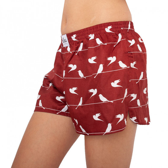 Damesboxershorts ELKA bordeaux lovebirds (W00118)