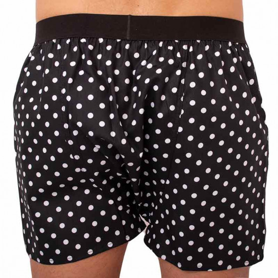 Herenboxershort ELKA sport zwart met witte stippen (PG0034)