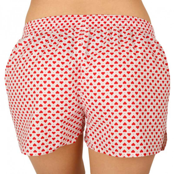 Damesboxershorts Emes wit met hartjes (007)