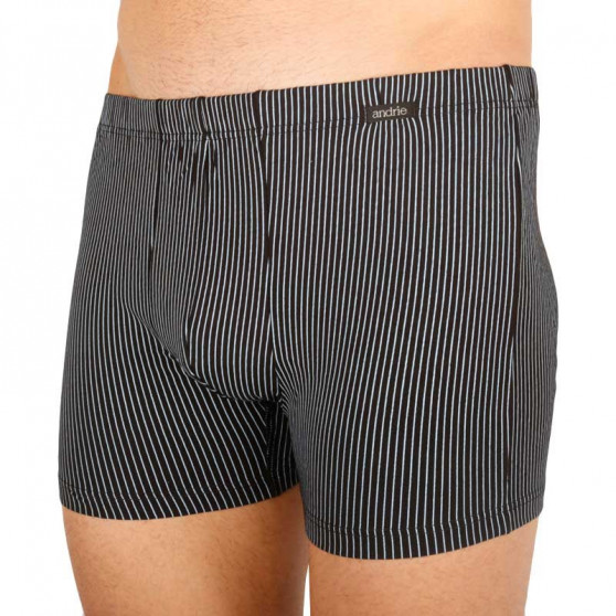 Herenboxershort Andrie zwart met blauwe strepen (PS 5541 C)