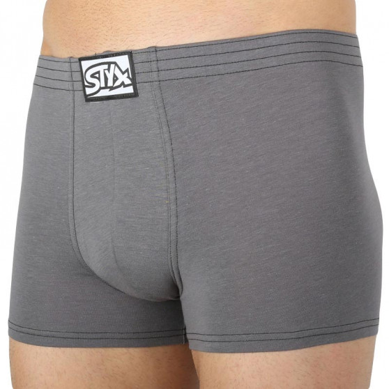 Herenboxershort Styx klassiek elastisch donkergrijs (Q1063)