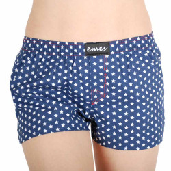 Damesboxershorts Emes donkerblauw met sterren (005)