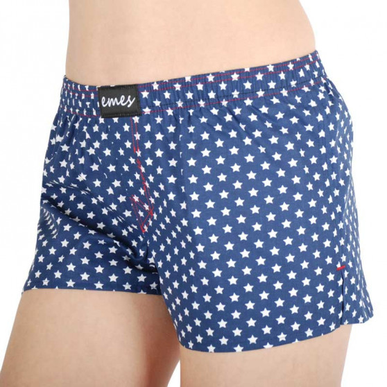 Damesboxershorts Emes donkerblauw met sterren (005)