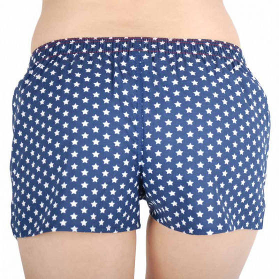 Damesboxershorts Emes donkerblauw met sterren (005)