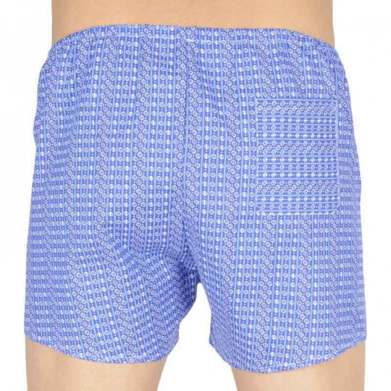 Klassieke Herenboxershort Foltýn blauw met wieltjes