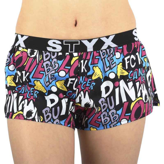 Damesboxershorts Styx kunst sport rubber Roze Bubble (T1058)