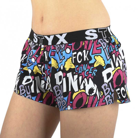 Damesboxershorts Styx kunst sport rubber Roze Bubble (T1058)