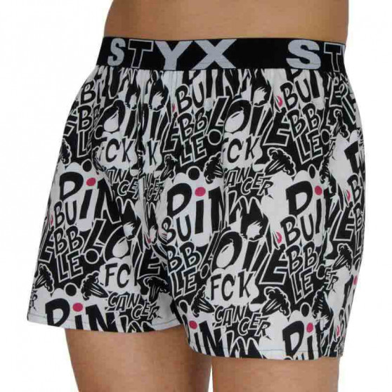 Herenboxershort Styx kunst sport rubber Roze Bubble (B1059)