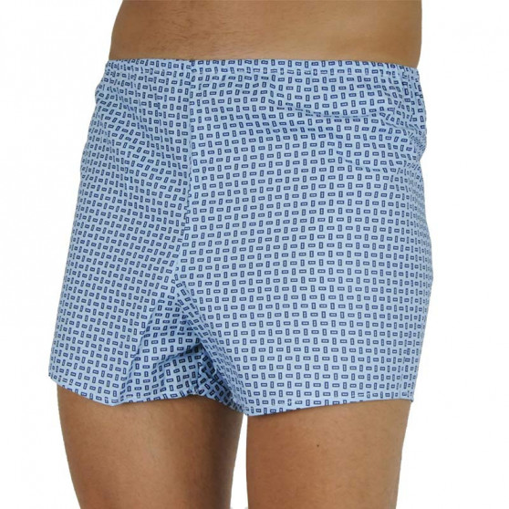 Klassieke Herenboxershort Foltýn blauw met oversized rechthoeken