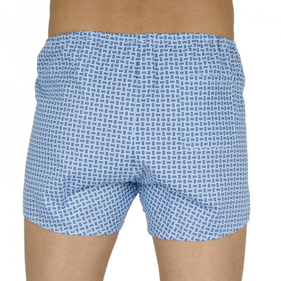 Klassieke Herenboxershort Foltýn blauw met oversized rechthoeken