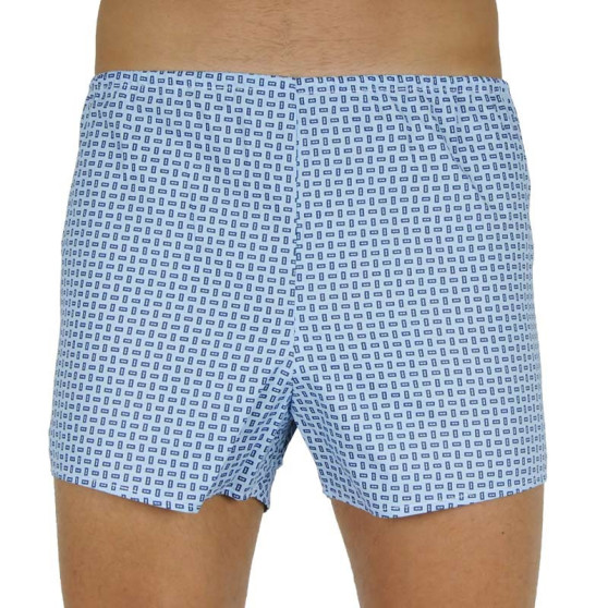 Klassieke Herenboxershort Foltýn blauw met oversized rechthoeken