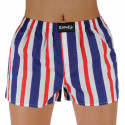 Damesboxershorts Emes strepen blauw, rood (035)