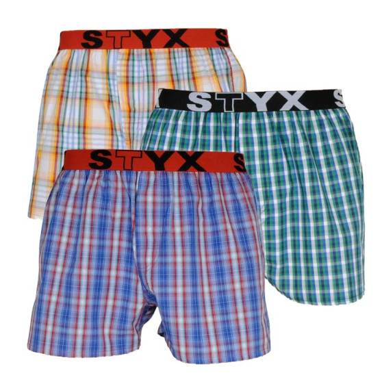 3PACK Herenboxershort Styx sport elastisch meerkleurig (B1051013)