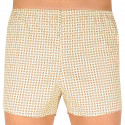 Klassieke Herenboxershort Foltýn beige met rechthoeken