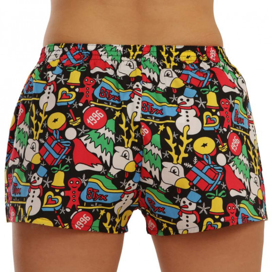 Damesboxershorts Styx kunst klassieke rubber Kerstmis (K1258)