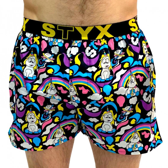 Herenboxershort kunst sport rubber en sokken Styx Eenhoorn (BH1158)