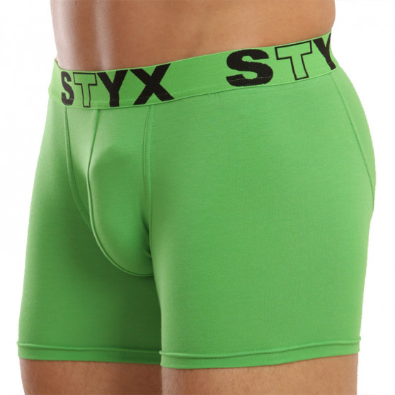 Herenboxershort Styx lang sportelastisch groen (U1069)