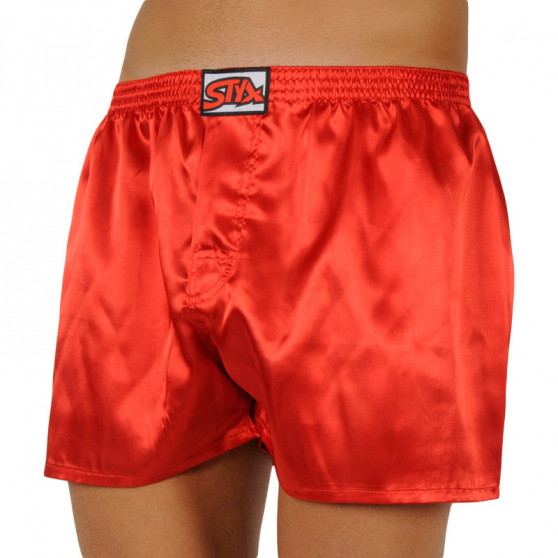 Herenboxershort Styx klassiek elastisch rood satijn (C663)