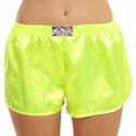 Damesboxershorts Styx klassiek elastisch satijn neongroen (L1161)