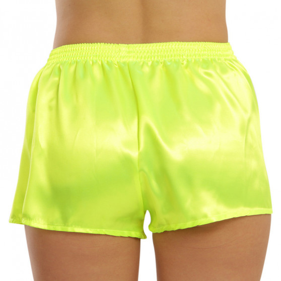 Damesboxershorts Styx klassiek elastisch satijn neongroen (L1161)