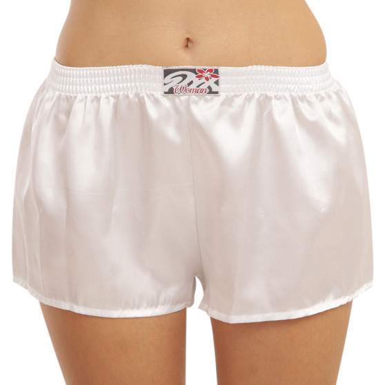 Damesboxershorts Styx klassiek elastisch satijn wit (L1061)