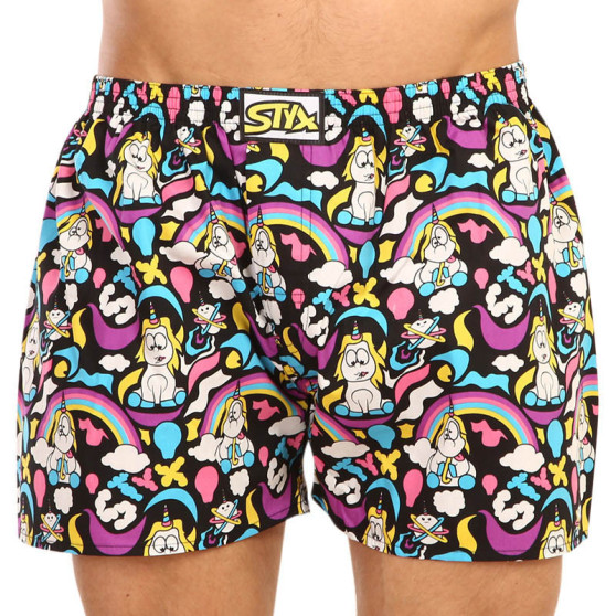 Herenboxershort Styx art classic rubber oversized unicorn (E1158)