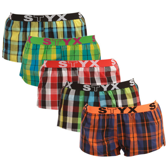 5PACK Damesboxershorts Styx sport elastisch meerkleurig (T81325262831)