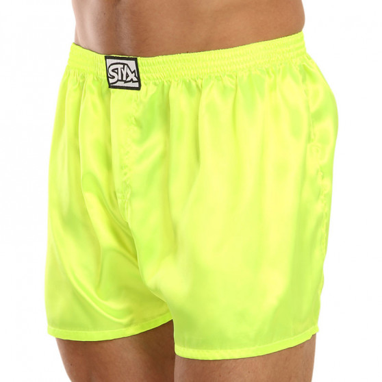 Herenboxershort Styx classic rubber satijn neongroen (C1161)