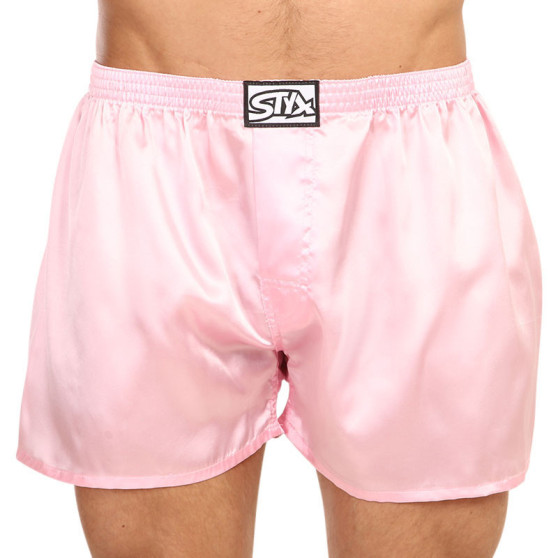 Herenboxershort Styx classic rubber satijn roze (C1160)