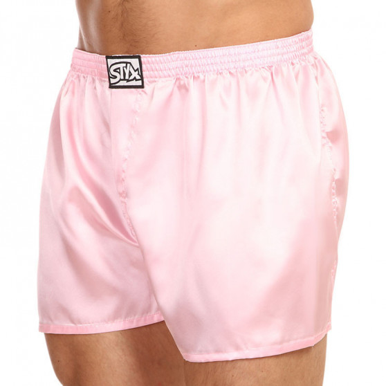 Herenboxershort Styx classic rubber satijn roze (C1160)