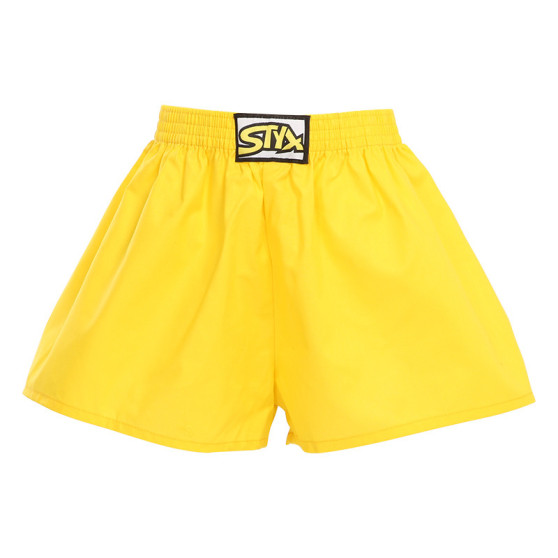 Kindershort Styx classic rubber geel (J1068)