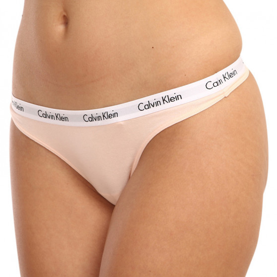 3PACK dames string Calvin Klein oversized multicolour (QD3800E-13X)