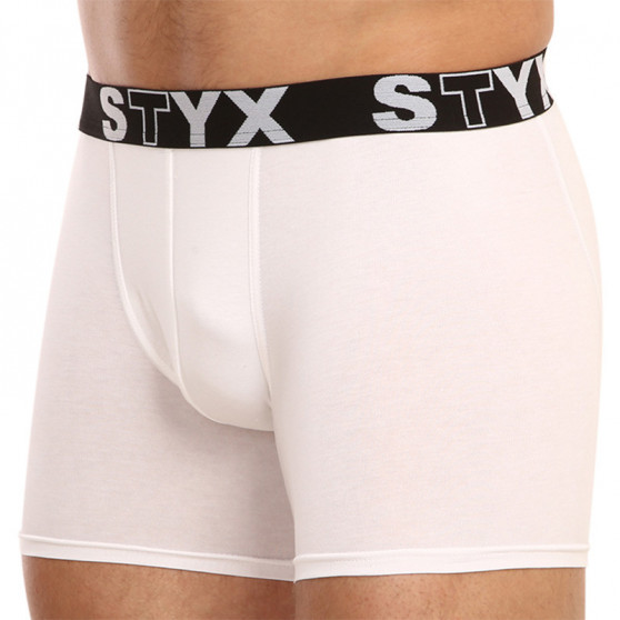 Herenboxershort Styx lang sportelastisch wit (U1061)