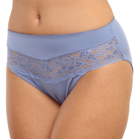 Dames slip Gina blauw met kant (10121)