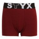 Kinderboxershort Styx sport rubber bordeauxrood (GJ1060)