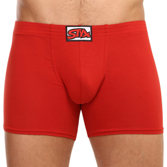 Herenboxershort Styx lang klassiek elastisch rood (F1064)