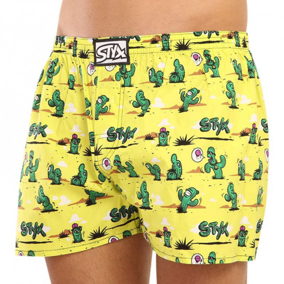 Herenboxershort Styx art classic rubber oversized cactus (E1351)